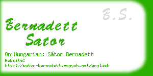 bernadett sator business card